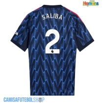 Camisa de time de futebol Arsenal William Saliba #2 Replicas 2º Equipamento 2025-26 Manga Curta